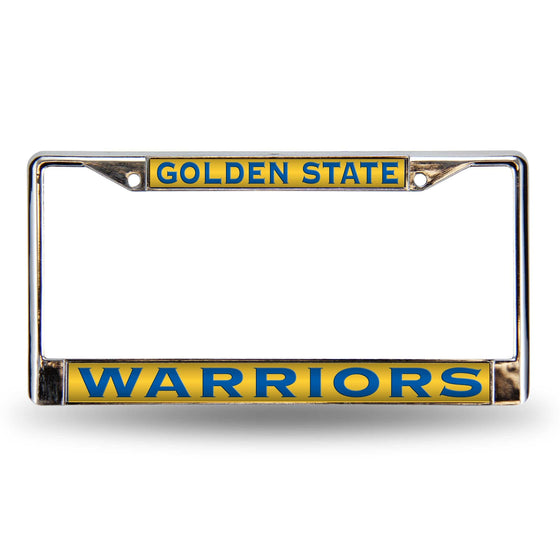 WARRIORS BLUE/YELLOW BKG LASER FRAME (Rico) - 757 Sports Collectibles