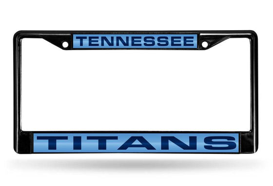 TENNESSEE TITANS BLACK LASER CUT CHROME LICENSE PLATE FRAME - 757 Sports Collectibles