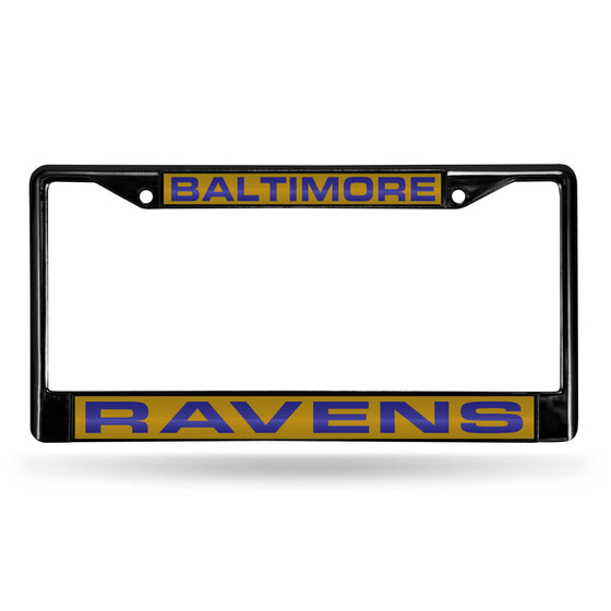 BALTIMORE RAVENS BLACK LASER CHROME FRAME (Rico) - 757 Sports Collectibles