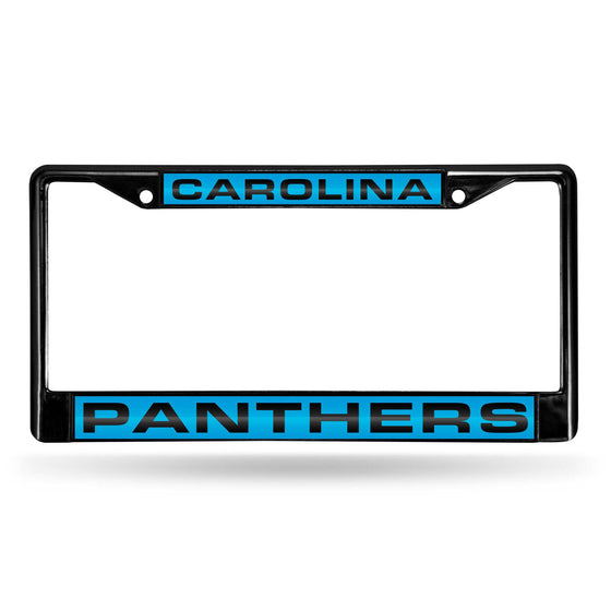 CAROLINA PANTHERS BLACK LASER CHROME FRAME (Rico)