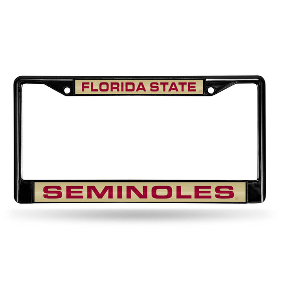 FLORIDA STATE FSU Seminoles BLACK LASER CHROME FRAME (Rico) - 757 Sports Collectibles