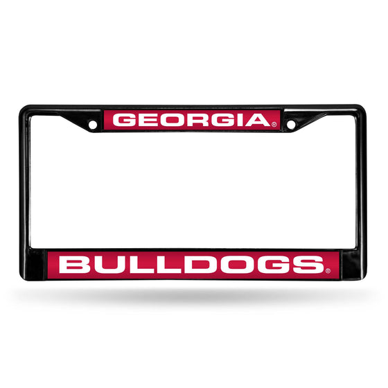 GEORGIA UGA Bulldogs BLACK LASER CHROME FRAME (Rico) - 757 Sports Collectibles