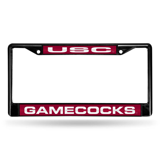 SOUTH CAROLINA USC Gamecocks BLACK LASER CHROME FRAME (Rico) - 757 Sports Collectibles