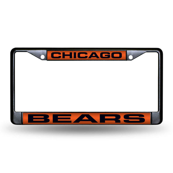 CHICAGO BEARS BLACK LASER CHROME FRAME (Rico) - 757 Sports Collectibles