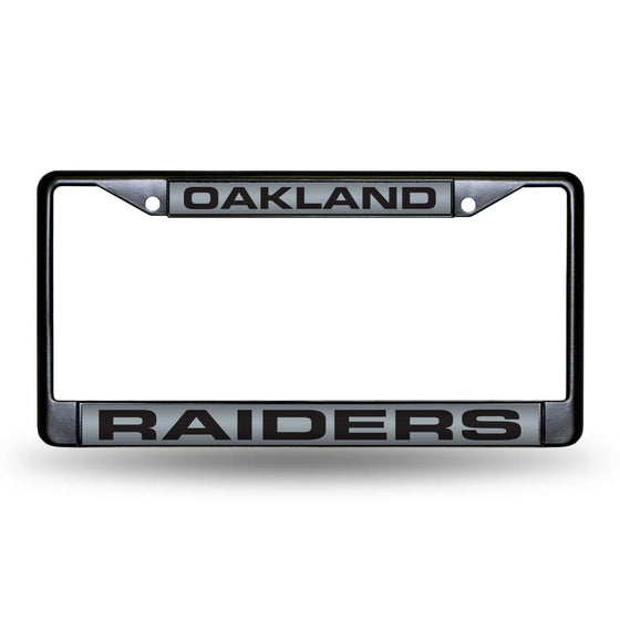 OAKLAND RAIDERS BLACK LASER CHROME FRAME (Rico) - 757 Sports Collectibles