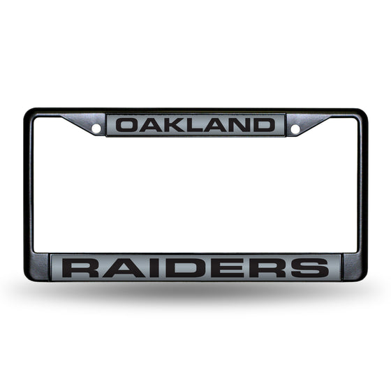 OAKLAND RAIDERS BLACK LASER CHROME FRAME (Rico)