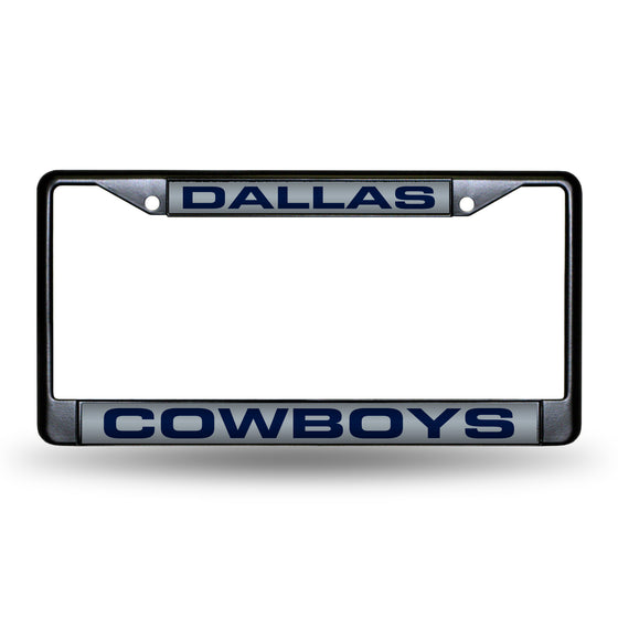 DALLAS COWBOYS BLACK LASER CHROME FRAME (Rico)