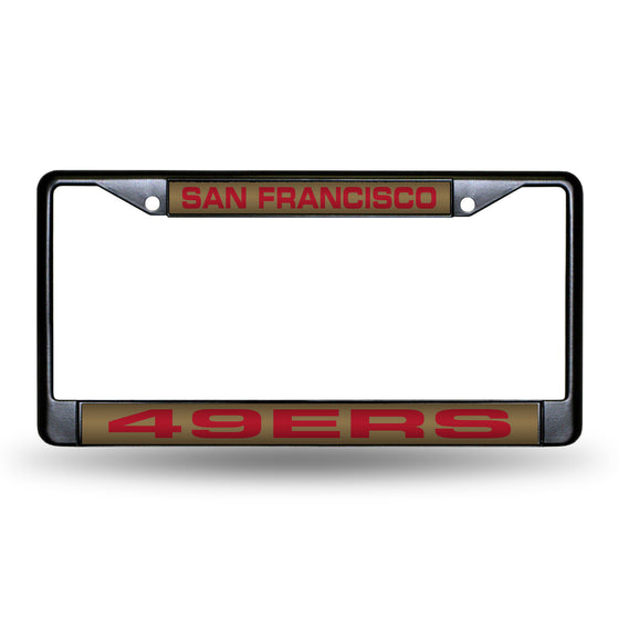 SAN FRANCISCO 49ERS BLACK LASER CHROME FRAME (Rico)