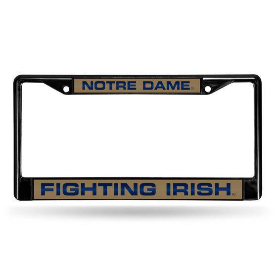 NOTRE DAME BLACK LASER CHROME FRAME (Rico) - 757 Sports Collectibles