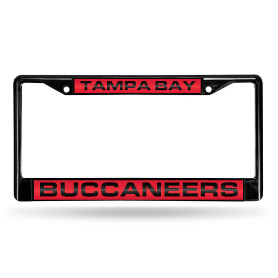 Tampa Bay BUCCANEERS BLACK LASER CHROME FRAME (Rico) - 757 Sports Collectibles