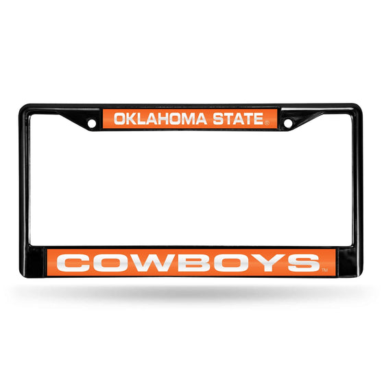 OKLAHOMA STATE BLACK LASER CHROME FRAME (Rico) - 757 Sports Collectibles