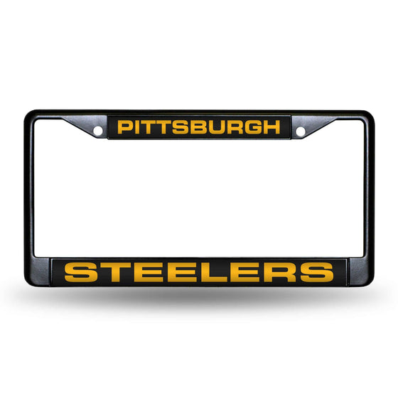 PITTSBURGH STEELERS LASER BLACK FRAME (Rico) - 757 Sports Collectibles