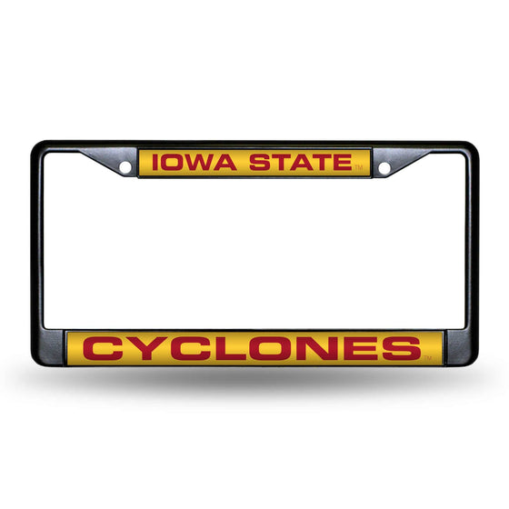 IOWA STATE ISU Cyclones BLACK LASER CHROME FRAME (Rico) - 757 Sports Collectibles