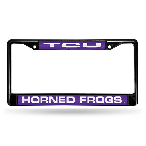 TEXAS CHRISTIAN BLACK LASER CHROME FRAME (Rico) - 757 Sports Collectibles