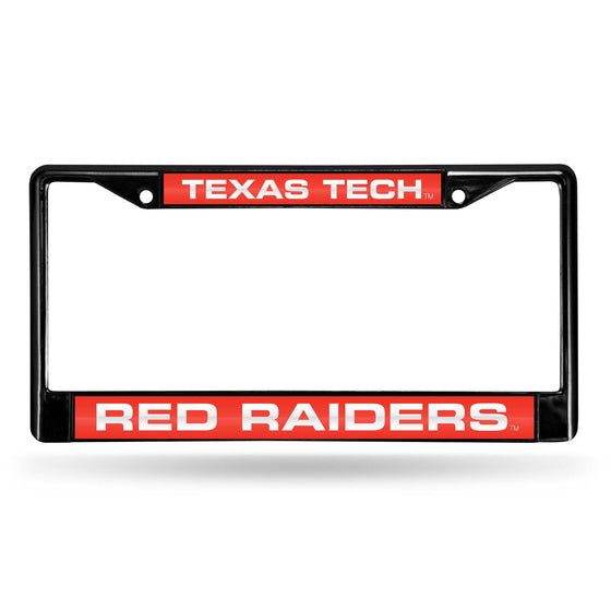 TEXAS TECH BLACK LASER CHROME FRAME (Rico) - 757 Sports Collectibles