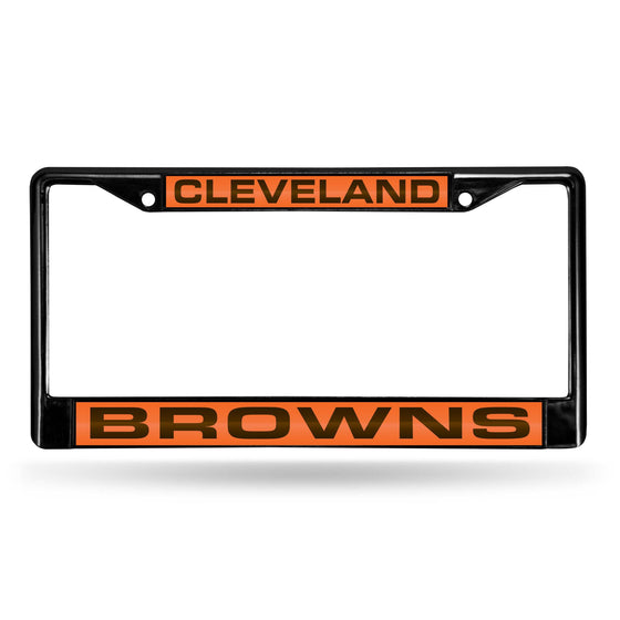 CLEVELAND BROWNS BLACK LASER CHROME FRAME (Rico) - 757 Sports Collectibles