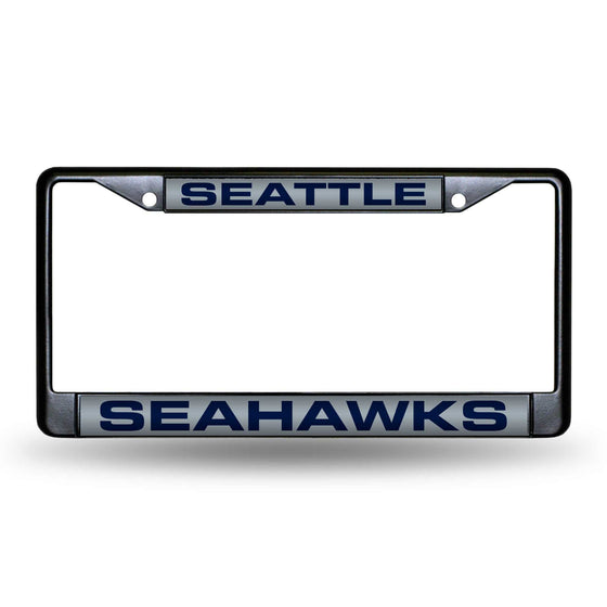 SEATTLE SEAHAWKS BLACK LASER CHROME FRAME (Rico) - 757 Sports Collectibles
