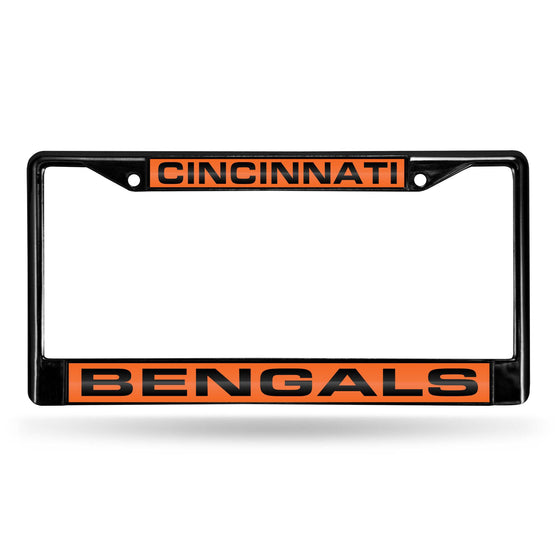 CINCINNATI BENGALS BLACK LASER CHROME FRAME (Rico)