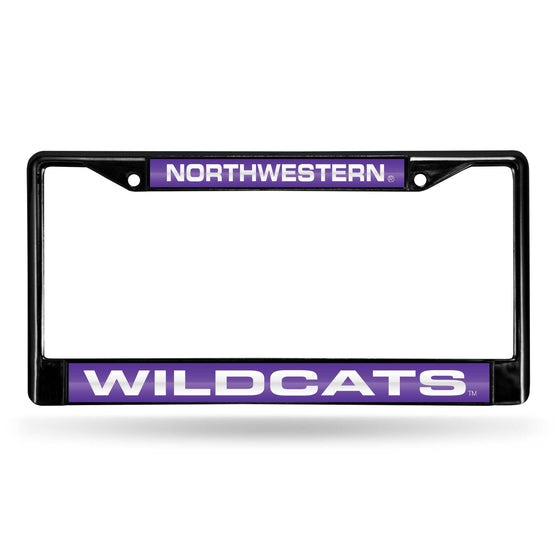 NORTHWESTERN BLACK LASER CHROME FRAME (Rico) - 757 Sports Collectibles