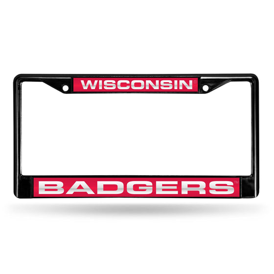 WISCONSIN BLACK LASER CHROME FRAME (Rico) - 757 Sports Collectibles