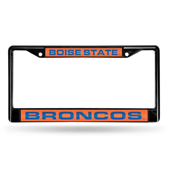 BOISE STATE BSU Broncos BLACK LASER CHROME FRAME (Rico) - 757 Sports Collectibles