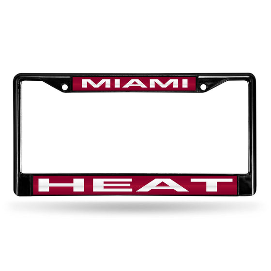 MIAMI HEAT BLACK LASER CHROME FRAME (Rico) - 757 Sports Collectibles