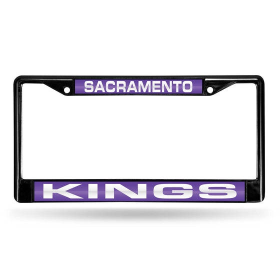 SACRAMENTO KINGS BLACK LASER CHROME FRAME (Rico) - 757 Sports Collectibles