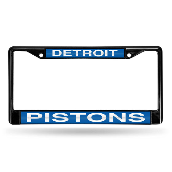 DETROIT PISTONS BLACK LASER CHROME FRAME (Rico) - 757 Sports Collectibles