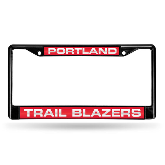 PORTLAND TRAIL BLAZERS BLACK LASER CHROME FRAME (Rico) - 757 Sports Collectibles