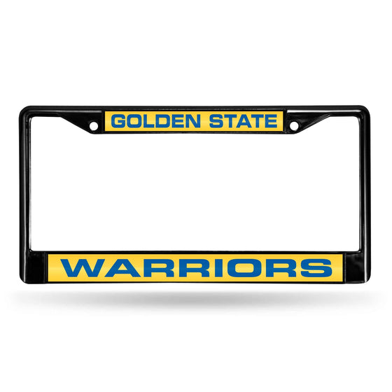 GOLDEN STATE WARRIOR BLACK LASER CHROME FRAME (Rico) - 757 Sports Collectibles