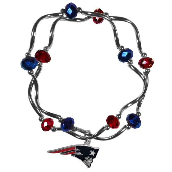 New England Patriots Crystal Bead Bracelet (SSKG) - 757 Sports Collectibles