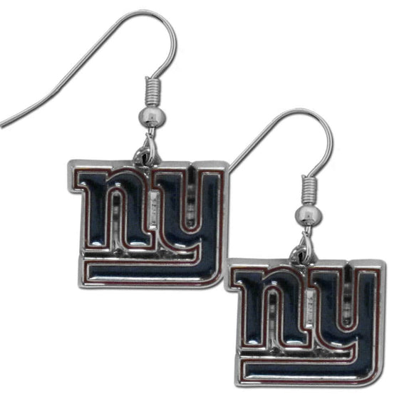 New York Giants Chrome Dangle Earrings (SSKG) - 757 Sports Collectibles