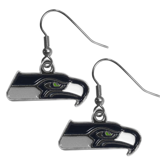 Seattle Seahawks Chrome Dangle Earrings (SSKG) - 757 Sports Collectibles