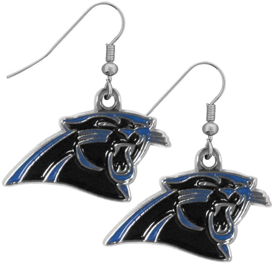 Carolina Panthers Chrome Dangle Earrings (SSKG) - 757 Sports Collectibles