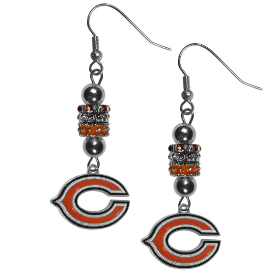 Chicago Bears Euro Bead Earrings (SSKG) - 757 Sports Collectibles