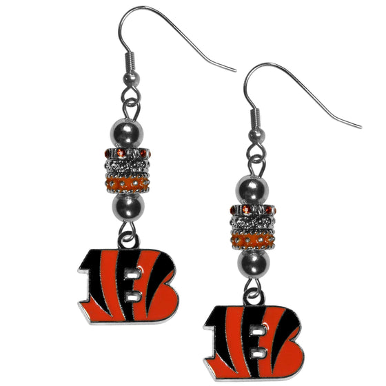 Cincinnati Bengals Euro Bead Earrings (SSKG) - 757 Sports Collectibles