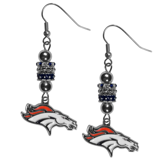 Denver Broncos Euro Bead Earrings (SSKG) - 757 Sports Collectibles