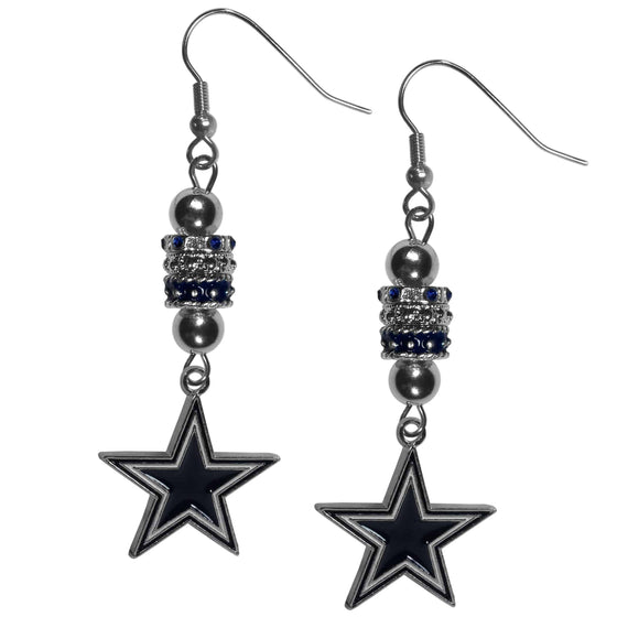 Dallas Cowboys Euro Bead Earrings (SSKG) - 757 Sports Collectibles