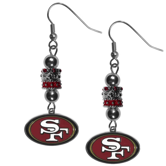 San Francisco 49ers Euro Bead Earrings (SSKG) - 757 Sports Collectibles