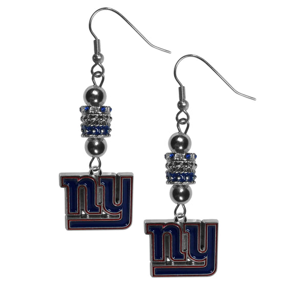 New York Giants Euro Bead Earrings (SSKG) - 757 Sports Collectibles