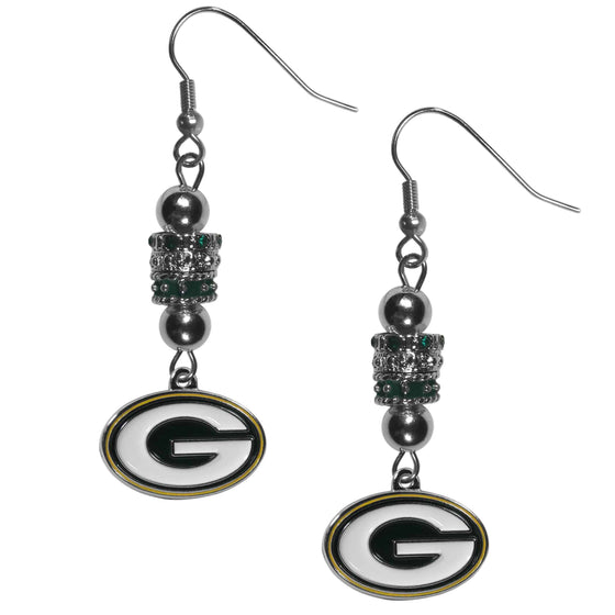 Green Bay Packers Euro Bead Earrings (SSKG) - 757 Sports Collectibles