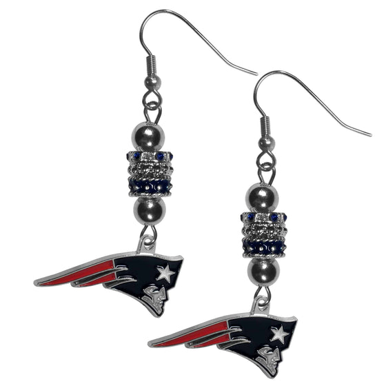 New England Patriots Euro Bead Earrings (SSKG) - 757 Sports Collectibles