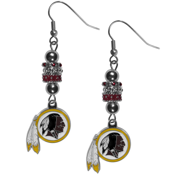 Washington Redskins Euro Bead Earrings (SSKG) - 757 Sports Collectibles