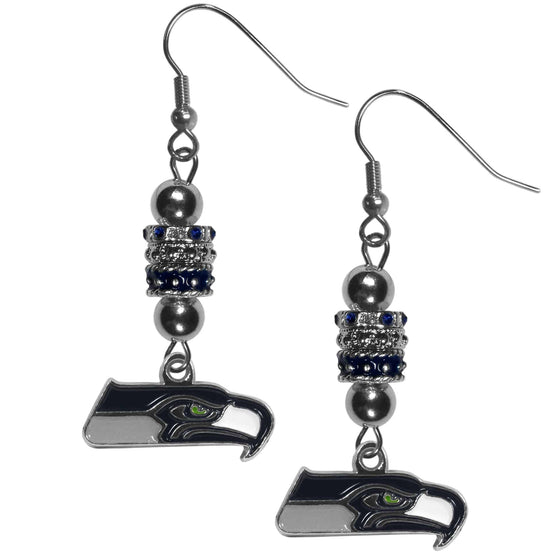 Seattle Seahawks Euro Bead Earrings (SSKG) - 757 Sports Collectibles