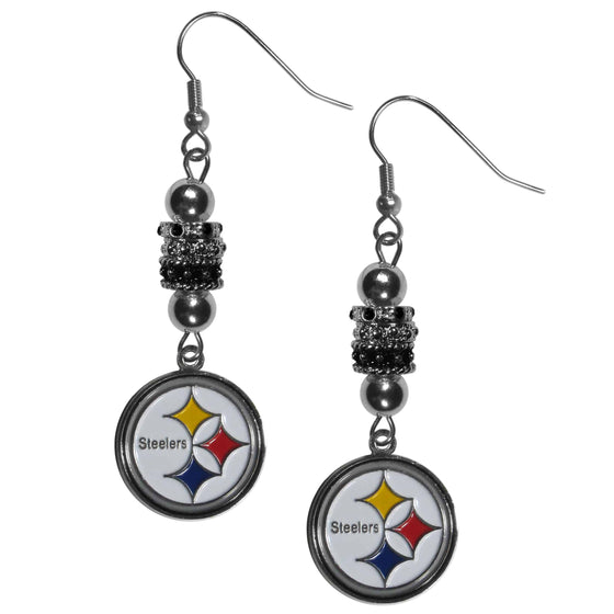 Pittsburgh Steelers Euro Bead Earrings (SSKG) - 757 Sports Collectibles