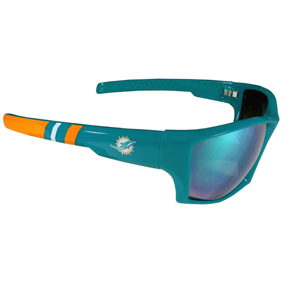 Miami Dolphins Edge Wrap Polarized Sunglasses 100% UVA & UVB Protection - 757 Sports Collectibles