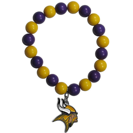 Minnesota Vikings Fan Bead Bracelet (SSKG) - 757 Sports Collectibles