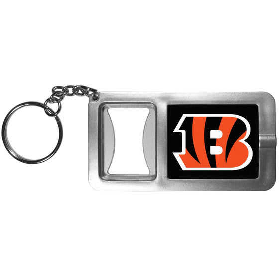 Cincinnati Bengals Flashlight Key Chain with Bottle Opener (SSKG) - 757 Sports Collectibles