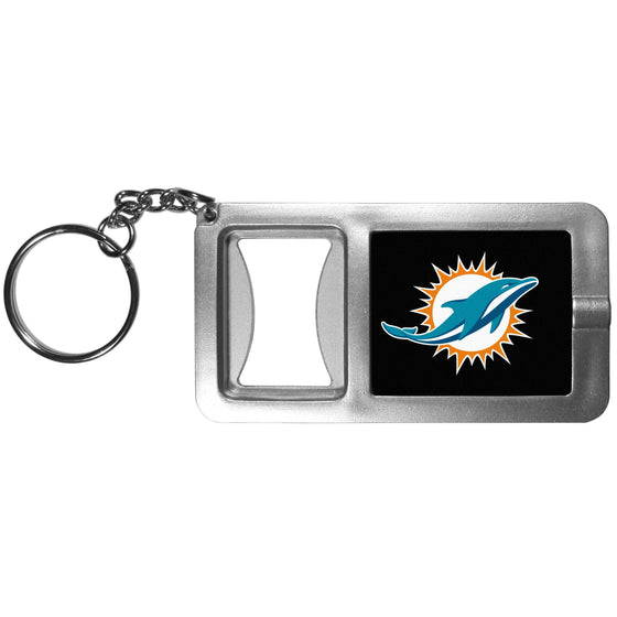 Miami Dolphins Flashlight Key Chain with Bottle Opener (SSKG) - 757 Sports Collectibles