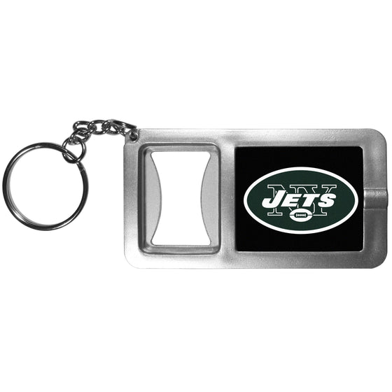 New York Jets Flashlight Key Chain with Bottle Opener (SSKG) - 757 Sports Collectibles